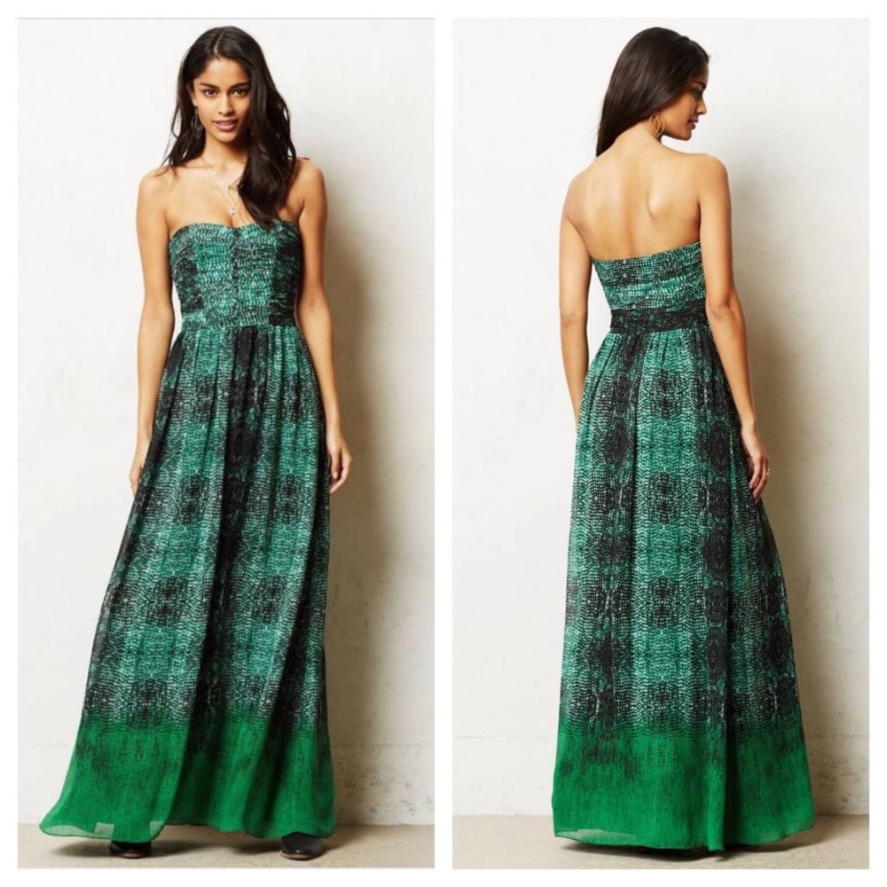 Green Anthropologie Maxi dress